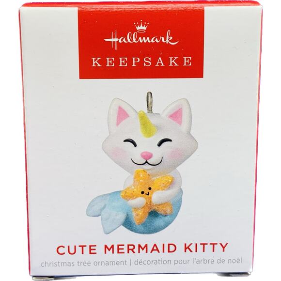Hallmark CUTE MERMAID KITTY Miniature Keepsake Ornament 2022 - Picture 2 of 7